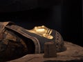 Egyptian sarcophagus isolated on black Royalty Free Stock Photo