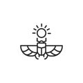 Egyptian Scarab Beetle Icon
