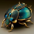 Egyptian scarab beetle, sacred bug a symbol of the sun Royalty Free Stock Photo