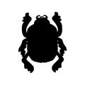 Egyptian Scarab flat black symbol Royalty Free Stock Photo