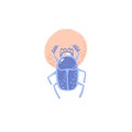 Egyptian scarab icon, ancient symbol of the sun god