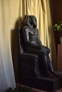Egyptian sculpture sitting Royalty Free Stock Photo