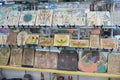 Egyptian souvenirs on sale in shop shelves.