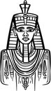 egyptian sphinx cartoon on white background Royalty Free Stock Photo