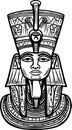 egyptian sphinx cartoon on white background Royalty Free Stock Photo
