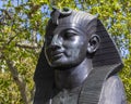 Egyptian Sphinx at Cleopatras Needle in London, UK Royalty Free Stock Photo
