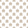 Egyptian Sphinx vector geometric concept minimal line seamless pattern Royalty Free Stock Photo