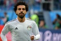 Egyptian star Mohamed Salah before World Cup 2018 match Russia v Royalty Free Stock Photo