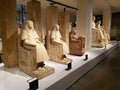 Egyptian statues in museum
