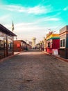 Egyptian Street in minya city