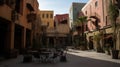 The Egyptian Theatre Courtyard a popular gathering spot for film enthusiasts created with Generative AI