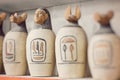 Egyptian traditional culture souvenirs. Selective Focus