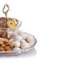 Egyptian Traditional Eid Al-Fitr Cookies and Biscuits Over White