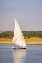 Egyptian traditional Felucca boat or Felluca on the Nile River Royalty Free Stock Photo