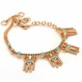 Egyptian Turquoise And Gold Toleum Bracelet - Inspired By Pharaohess