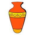 Egyptian vase icon cartoon