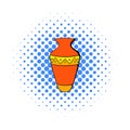 Egyptian vase icon in comics style