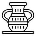 Egyptian vase icon, outline style