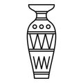 Egyptian vase icon, outline style