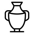 Egyptian vase icon, outline style