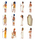 Egyptian vector ancient egypt people character pharaoh horus god man woman cleopatra in egyptology history civilization