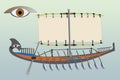 Egyptian a vessel