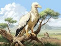 Ai Generated illustration Wildlife Concept of Egyptian Vulture