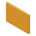 Egyptian wall signs icon, isometric style