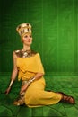 Egyptian woman in costume of the Pharaoh Royalty Free Stock Photo