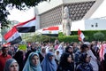 Egyptians demonstrating against military rule Royalty Free Stock Photo