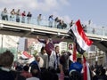 Egyptians demonstrating against military rule Royalty Free Stock Photo