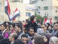 Egyptians demonstrating against military rule Royalty Free Stock Photo