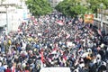 Egyptians demonstrating against military rule Royalty Free Stock Photo