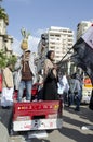 Egyptians demonstrating against military rule Royalty Free Stock Photo