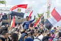 Egyptians demonstrating against military rule Royalty Free Stock Photo