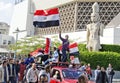 Egyptians demonstrating against military rule Royalty Free Stock Photo