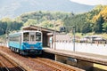 Uchiko railway station platform in Ehime, Shikoku, Japan