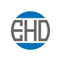 EHO letter logo design on white background. EHO creative initials circle logo concept. EHO letter design