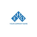 EHO letter logo design on WHITE background. EHO creative initials letter logo concept. EHO letter design