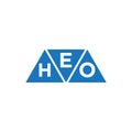 EHO triangle shape logo design on white background. EHO creative initials letter logo concept