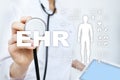 EHR, EMR, Electronic health record. Medical and technology concept. Royalty Free Stock Photo