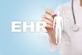 EHR, EMR, Electronic health record. Medical and technology concept. Royalty Free Stock Photo