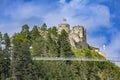 The Ehrenberg castle and suspension bridge in Tyrol, Austria