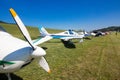 Exhibition of a vintage aeroplane. Royalty Free Stock Photo