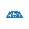 EHT triangle shape logo design on white background. EHT creative initials letter logo concept Royalty Free Stock Photo