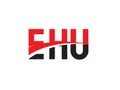 EHU Letter Initial Logo Design Vector Illustration Royalty Free Stock Photo
