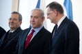 Ehud Barak, Benjamin Netanjahu and Petr Necas