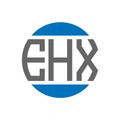 EHX letter logo design on white background. EHX creative initials circle logo concept. EHX letter design Royalty Free Stock Photo