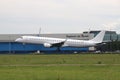 EI-GGB Stobart Air Embraer ERJ-195LR Aircraft at the Aalsmeerbaan 36R-18L at Amsterdam Schiphol airport in the Netherlands.