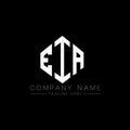 EIA letter logo design with polygon shape. EIA polygon and cube shape logo design. EIA hexagon vector logo template white and Royalty Free Stock Photo